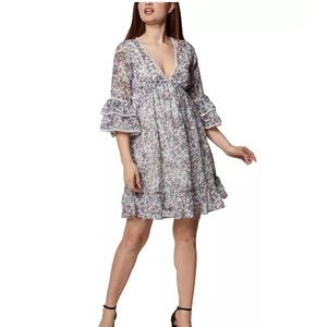 BCBGeneration Women's Lace-Trim Empire-Waist Dress